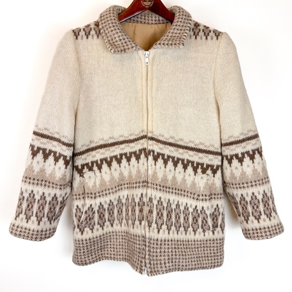 Gorgeous 70’s Icelandic Style Wool Jacket - Picture 2 of 10